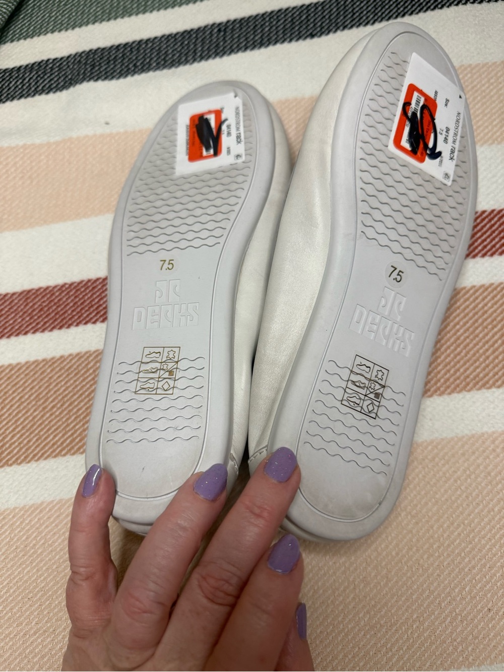 Jeffrey Campbell JC Decks White Leather Boat Shoes Loafers Moccasin 7.5 - Picture 3 of 5